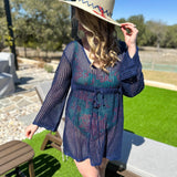 Marina Cover Up - Navy-300 Athleisure/Lounge-SHIRALEAH-July & June Women's Fashion Boutique Located in San Antonio, Texas