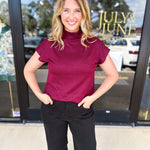 The Classic Chic Top - Maroon-210 Casual Blouses-ENTRO-July & June Women's Fashion Boutique Located in San Antonio, Texas