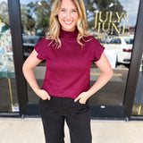 The Classic Chic Top - Maroon-210 Casual Blouses-ENTRO-July & June Women's Fashion Boutique Located in San Antonio, Texas