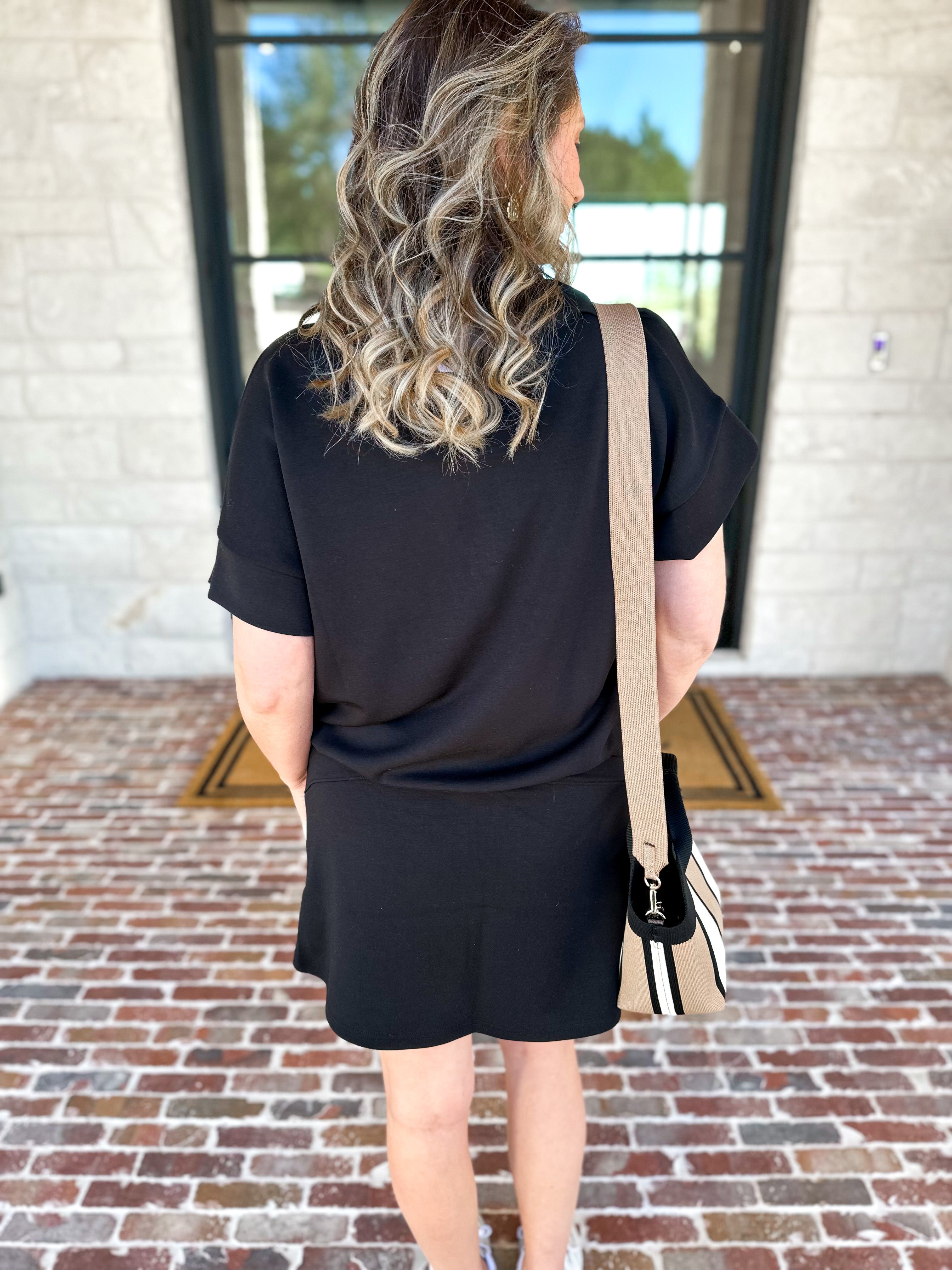 Weekend Traveler Skort Set - Black-300 Athleisure/Lounge-RAE MODE-July & June Women's Fashion Boutique Located in San Antonio, Texas