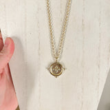 Natalie Wood - Legacy Coin Pendant Necklace - Gold-110 Jewelry & Hair-Natalie Wood-July & June Women's Fashion Boutique Located in San Antonio, Texas