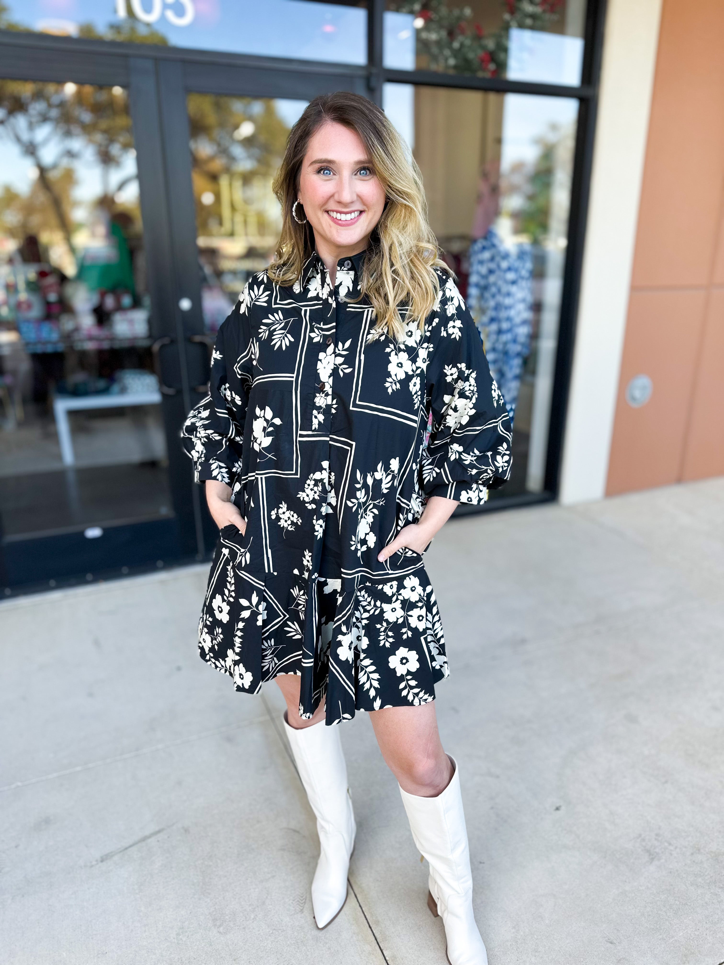 The Jolie Mini Dress - Black-510 Mini-ENTRO-July & June Women's Fashion Boutique Located in San Antonio, Texas