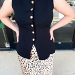 The Sophie Vest - Black-600 Outerwear-SKIES ARE BLUE-July & June Women's Fashion Boutique Located in San Antonio, Texas