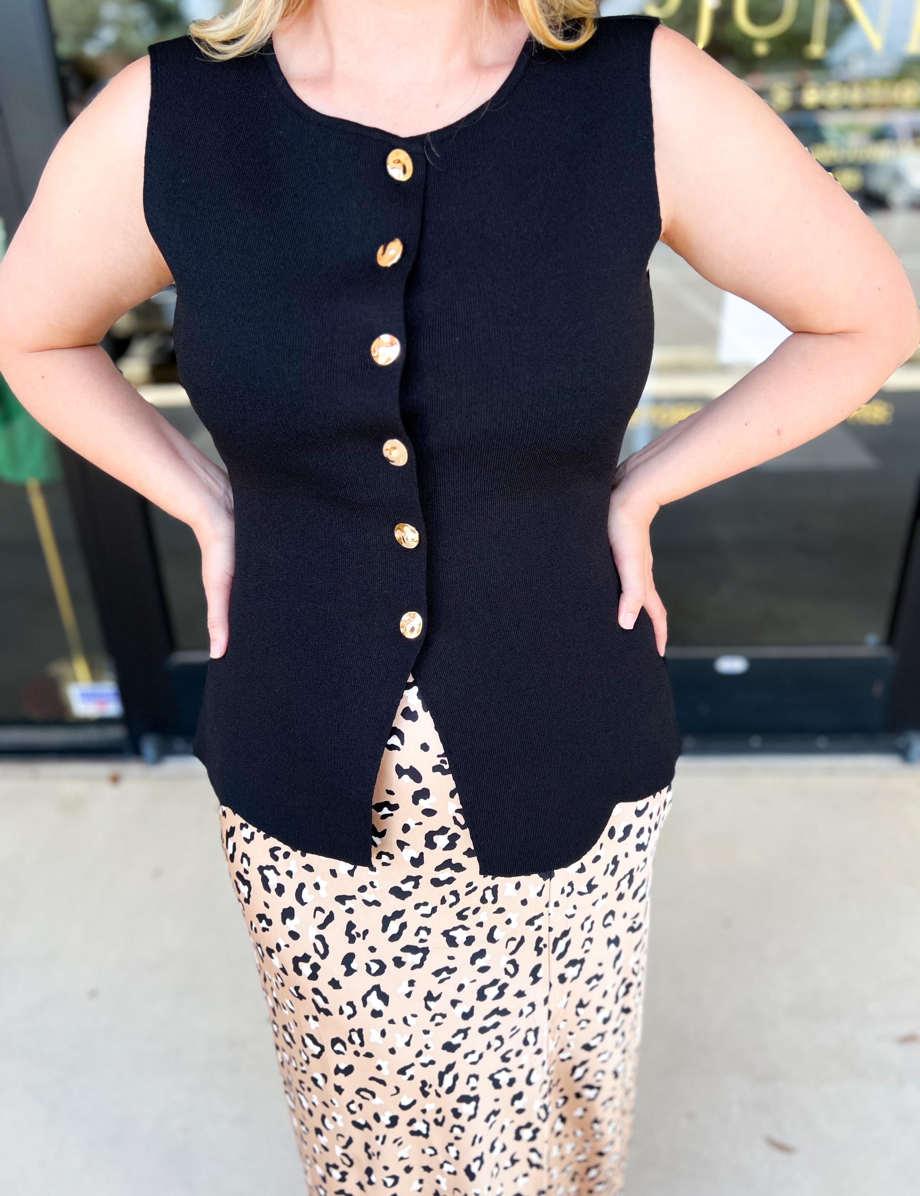 The Sophie Vest - Black-600 Outerwear-SKIES ARE BLUE-July & June Women's Fashion Boutique Located in San Antonio, Texas