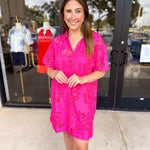 Hot Pink Lace Mini Dress-510 Mini-FATE-July & June Women's Fashion Boutique Located in San Antonio, Texas