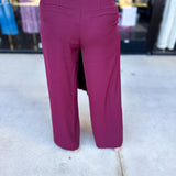 Wide Leg Trousers - Wine-400 Pants-SKIES ARE BLUE-July & June Women's Fashion Boutique Located in San Antonio, Texas