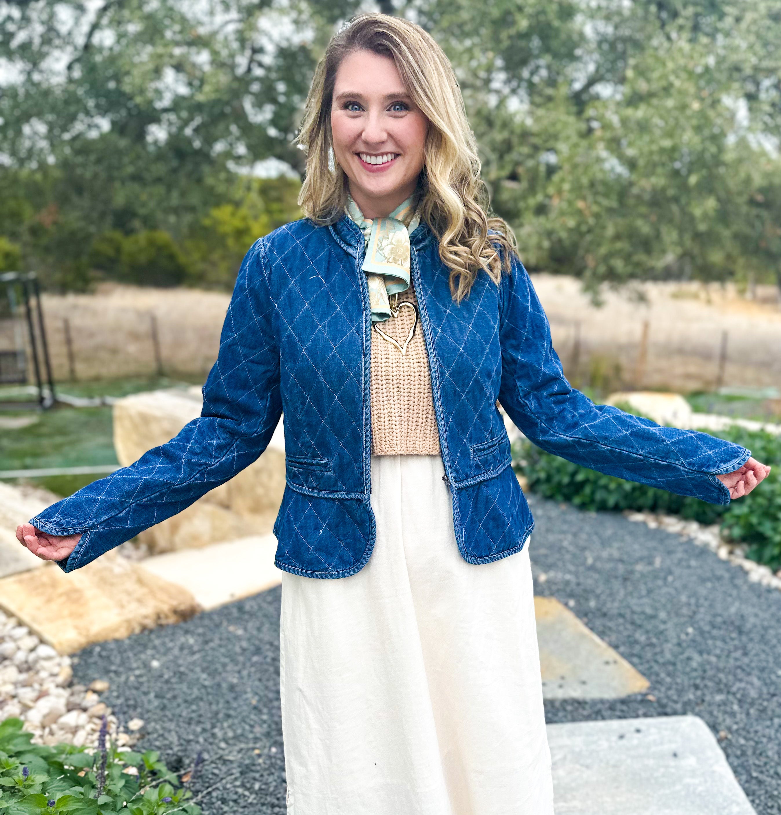 Chic Denim Jacket-600 Outerwear-FATE-July & June Women's Fashion Boutique Located in San Antonio, Texas