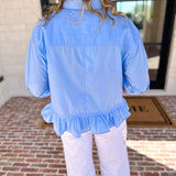 The Move with Grace Top - Blue-200 Fashion Blouses-ENTRO-July & June Women's Fashion Boutique Located in San Antonio, Texas