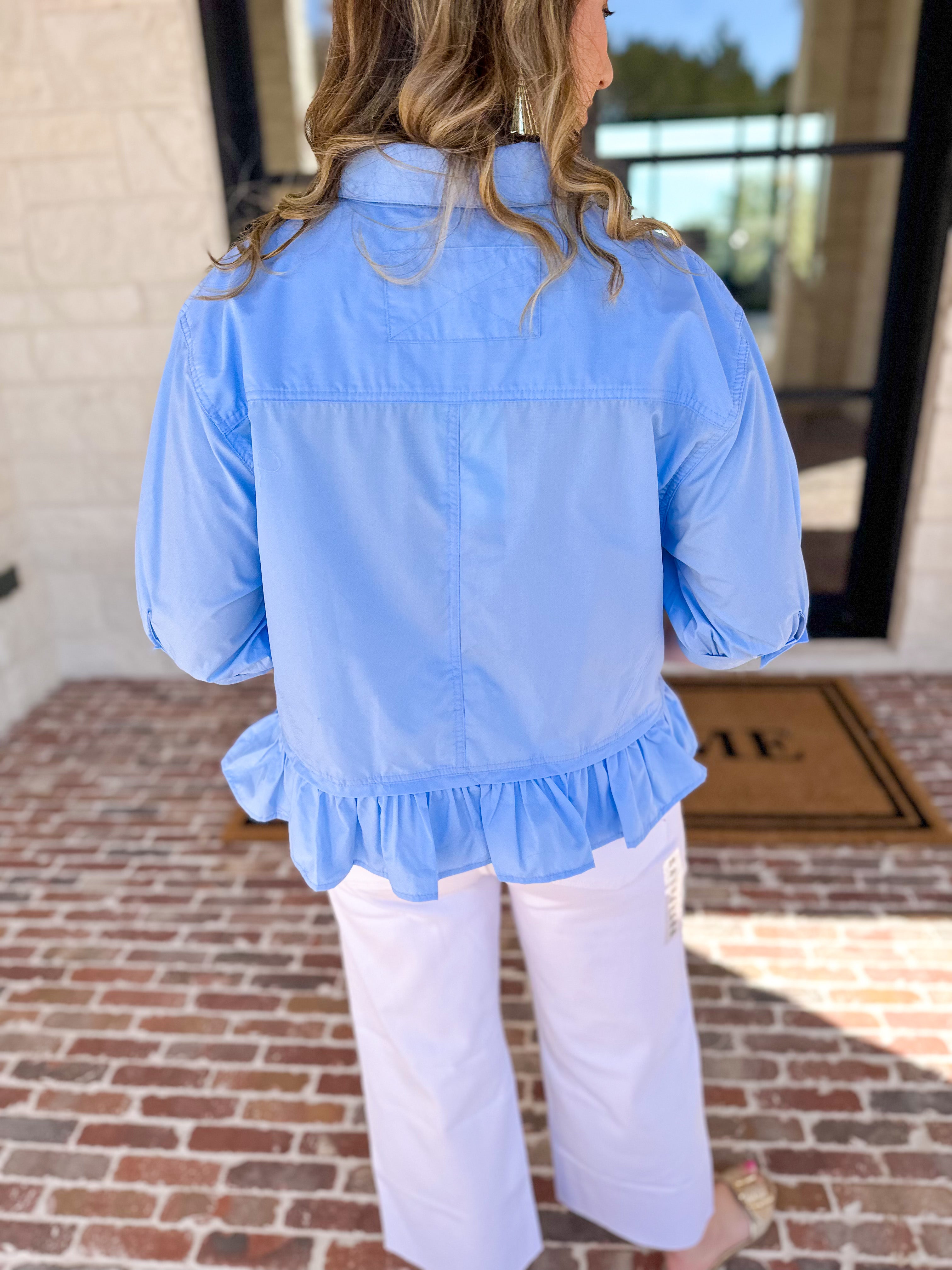 The Move with Grace Top - Blue-200 Fashion Blouses-ENTRO-July & June Women's Fashion Boutique Located in San Antonio, Texas