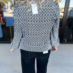 Mary Square- The Kayla High Notes Blouse-200 Fashion Blouses-MARY SQUARE-July & June Women's Fashion Boutique Located in San Antonio, Texas