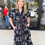 The Kailey Midi Dress - Black-500 Midi-ENTRO-July & June Women's Fashion Boutique Located in San Antonio, Texas