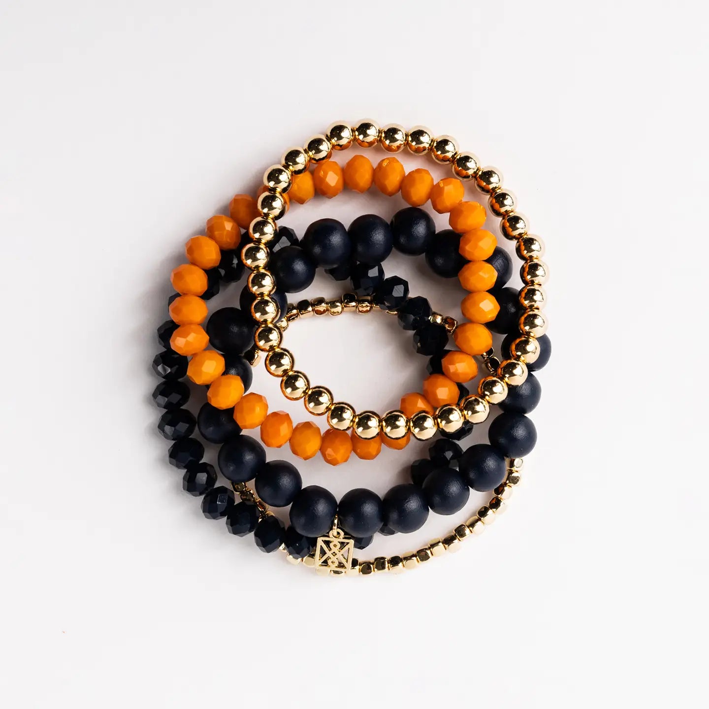 Michelle McDowell - Bracelet Set - Navy & Orange-110 Jewelry & Hair-Michelle McDowell-July & June Women's Fashion Boutique Located in San Antonio, Texas