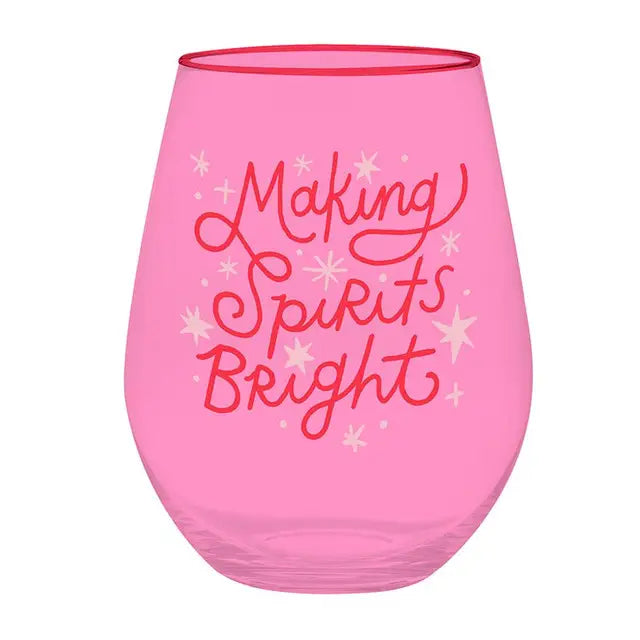 SLANT - Making Spirits Bright Jumbo Wine Glass-140 Gifts + Home-SLANT-July & June Women's Fashion Boutique Located in San Antonio, Texas