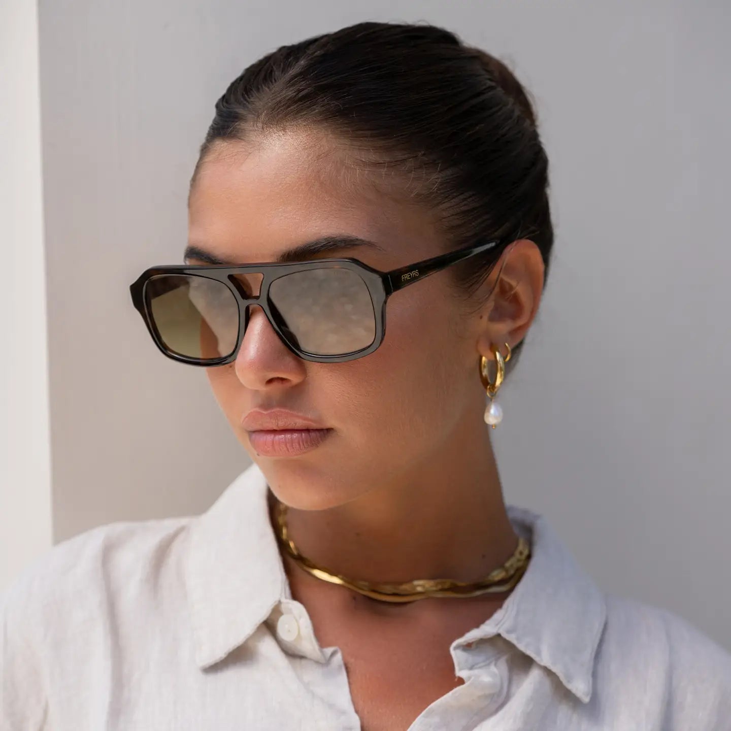 FREYRS - Havana Acetate Aviator Sunglasses - Dark Tortiose-130 Accessories-FREYRS-July & June Women's Fashion Boutique Located in San Antonio, Texas