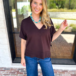 Liverpool - Simplicity Dolman Top - Java-210 Casual Blouses-LIVERPOOL JEANS COMPANY-July & June Women's Fashion Boutique Located in San Antonio, Texas
