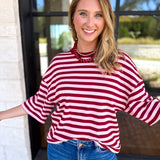 The Coffee Run Tee - Pink Sangria-210 Casual Blouses-ENTRO-July & June Women's Fashion Boutique Located in San Antonio, Texas