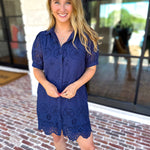 Seagrove Navy Mini Dress-510 Mini-JODIFL-July & June Women's Fashion Boutique Located in San Antonio, Texas