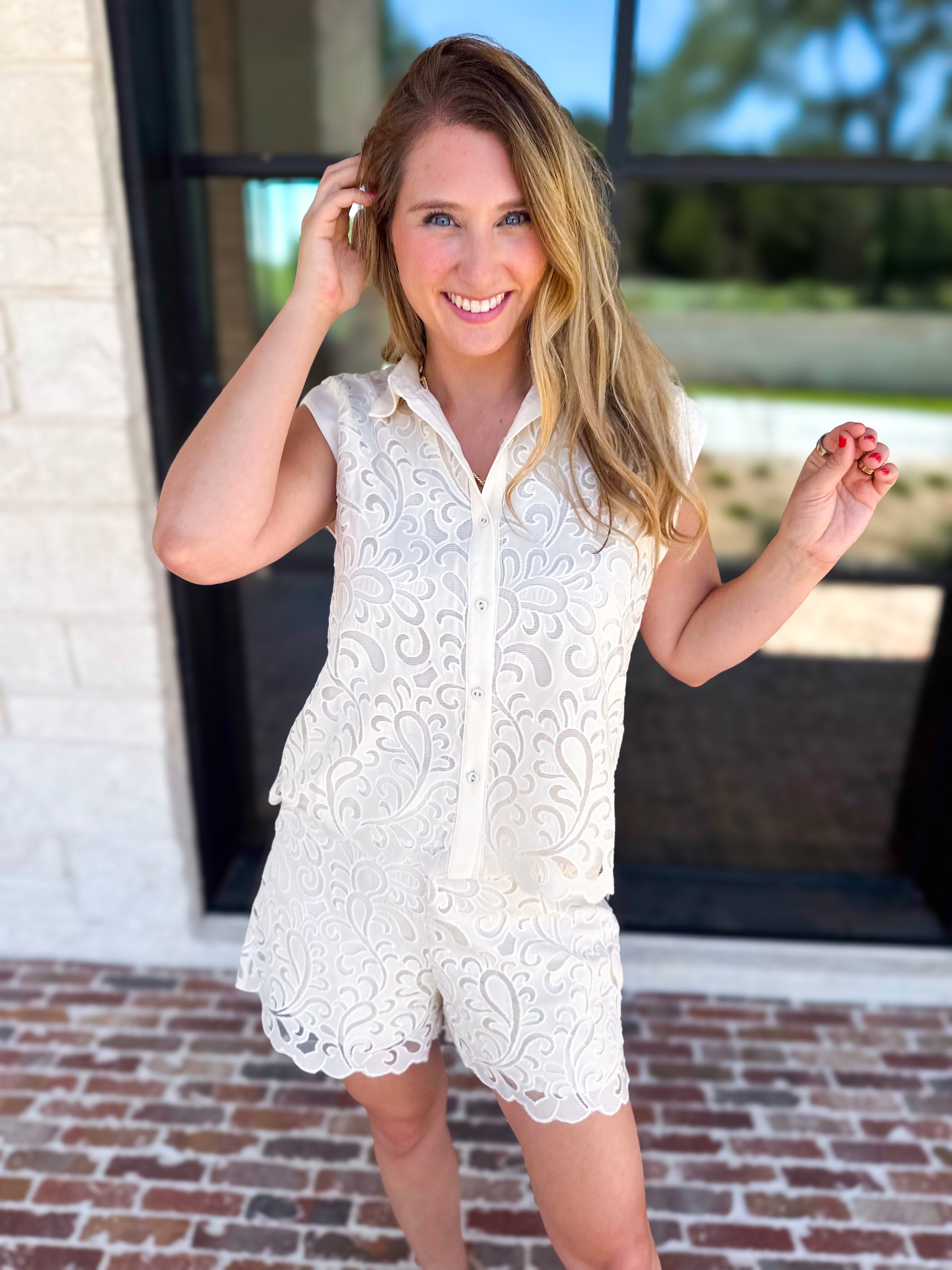 The Hamptons Tank & Shorts Set-510 Mini-SKIES ARE BLUE-July & June Women's Fashion Boutique Located in San Antonio, Texas
