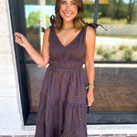 THML - Spotted Together Midi Dress-500 Midi-THML-July & June Women's Fashion Boutique Located in San Antonio, Texas