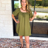 Matcha Babydoll Mini Dress-510 Mini-TCEC-July & June Women's Fashion Boutique Located in San Antonio, Texas