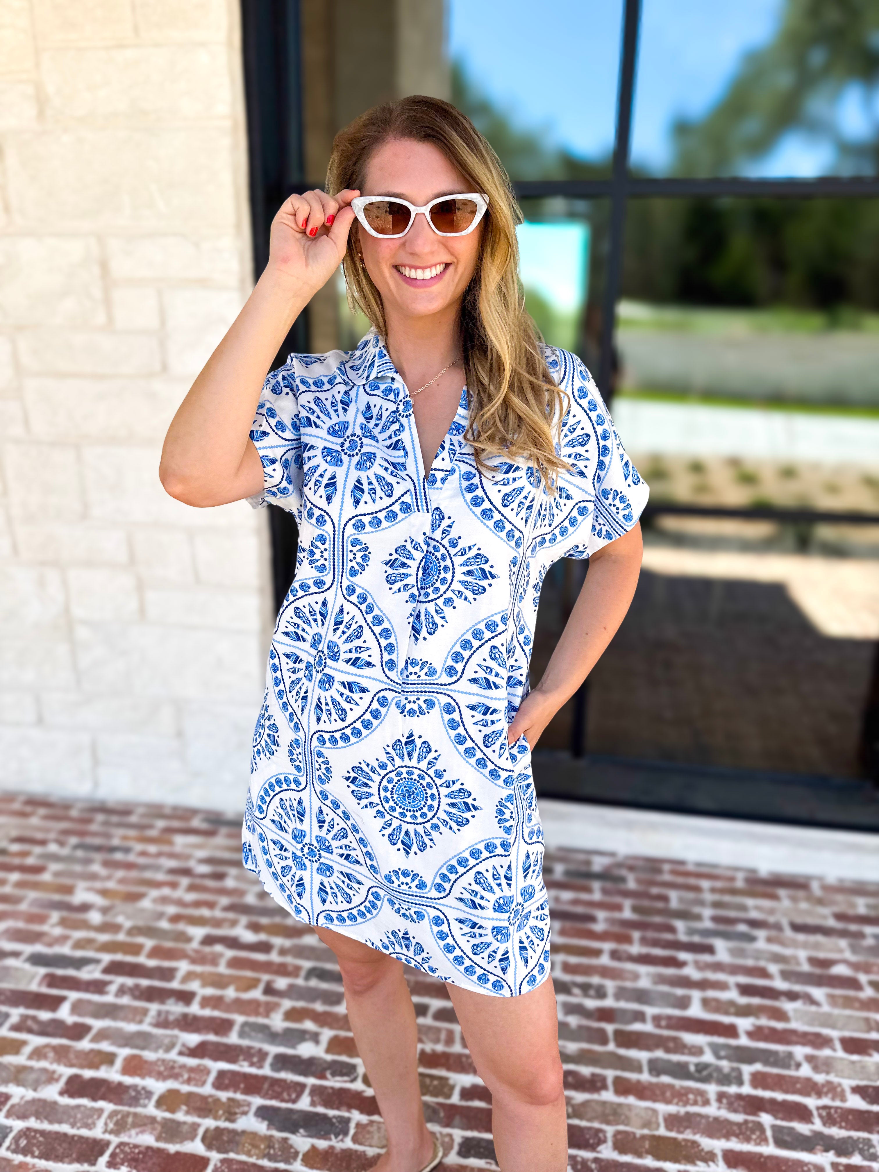 On the Shore Mini Dress-510 Mini-THML-July & June Women's Fashion Boutique Located in San Antonio, Texas