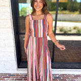 Sunset Evenings Striped Set-500 Midi-TCEC-July & June Women's Fashion Boutique Located in San Antonio, Texas