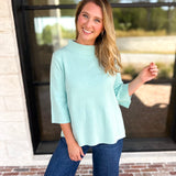 Fresh Start Mock Neck Sweater-230 Sweaters/Cardis-FATE-July & June Women's Fashion Boutique Located in San Antonio, Texas