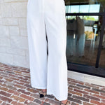 Spring It Girl Trouser - White-400 Pants-SKIES ARE BLUE-July & June Women's Fashion Boutique Located in San Antonio, Texas
