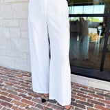 Spring It Girl Trouser - White-400 Pants-SKIES ARE BLUE-July & June Women's Fashion Boutique Located in San Antonio, Texas