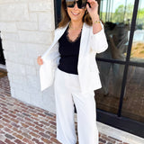 The It Girl Blazer - White-600 Outerwear-SKIES ARE BLUE-July & June Women's Fashion Boutique Located in San Antonio, Texas