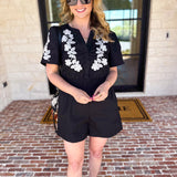 Girls Night Romper - Black-510 Mini-JODIFL-July & June Women's Fashion Boutique Located in San Antonio, Texas