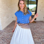 Closet Staple White Midi Skirt-410 Shorts/Skirts-STYLE USA-July & June Women's Fashion Boutique Located in San Antonio, Texas