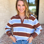 The Stevie Striped Cozy Sweater-230 Sweaters/Cardis-SKIES ARE BLUE-July & June Women's Fashion Boutique Located in San Antonio, Texas