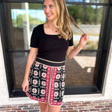 Ribbed Square Neck Knit Top - Black-230 Sweaters/Cardis-ALLIE ROSE-July & June Women's Fashion Boutique Located in San Antonio, Texas