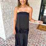 Satin & Lace Date Night Set-500 Midi-TCEC-July & June Women's Fashion Boutique Located in San Antonio, Texas