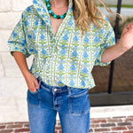 Fresh Air Floral Blouse-200 Fashion Blouses-ENTRO-July & June Women's Fashion Boutique Located in San Antonio, Texas