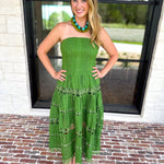 The Lexi Midi Dress - Vineyard Green-500 Midi-STRUT & BOLT-July & June Women's Fashion Boutique Located in San Antonio, Texas