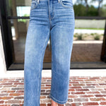 Vervet - High Rise Wide Trouser Style Jeans-400 Pants-VEVERT BY FLYING MONKEY-July & June Women's Fashion Boutique Located in San Antonio, Texas