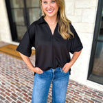 The Laurel Comfy Top - Black-210 Casual Blouses-JODIFL-July & June Women's Fashion Boutique Located in San Antonio, Texas