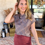 Current Air - The Social Hour Blouse-200 Fashion Blouses-CURRENT AIR CLOTHING-July & June Women's Fashion Boutique Located in San Antonio, Texas