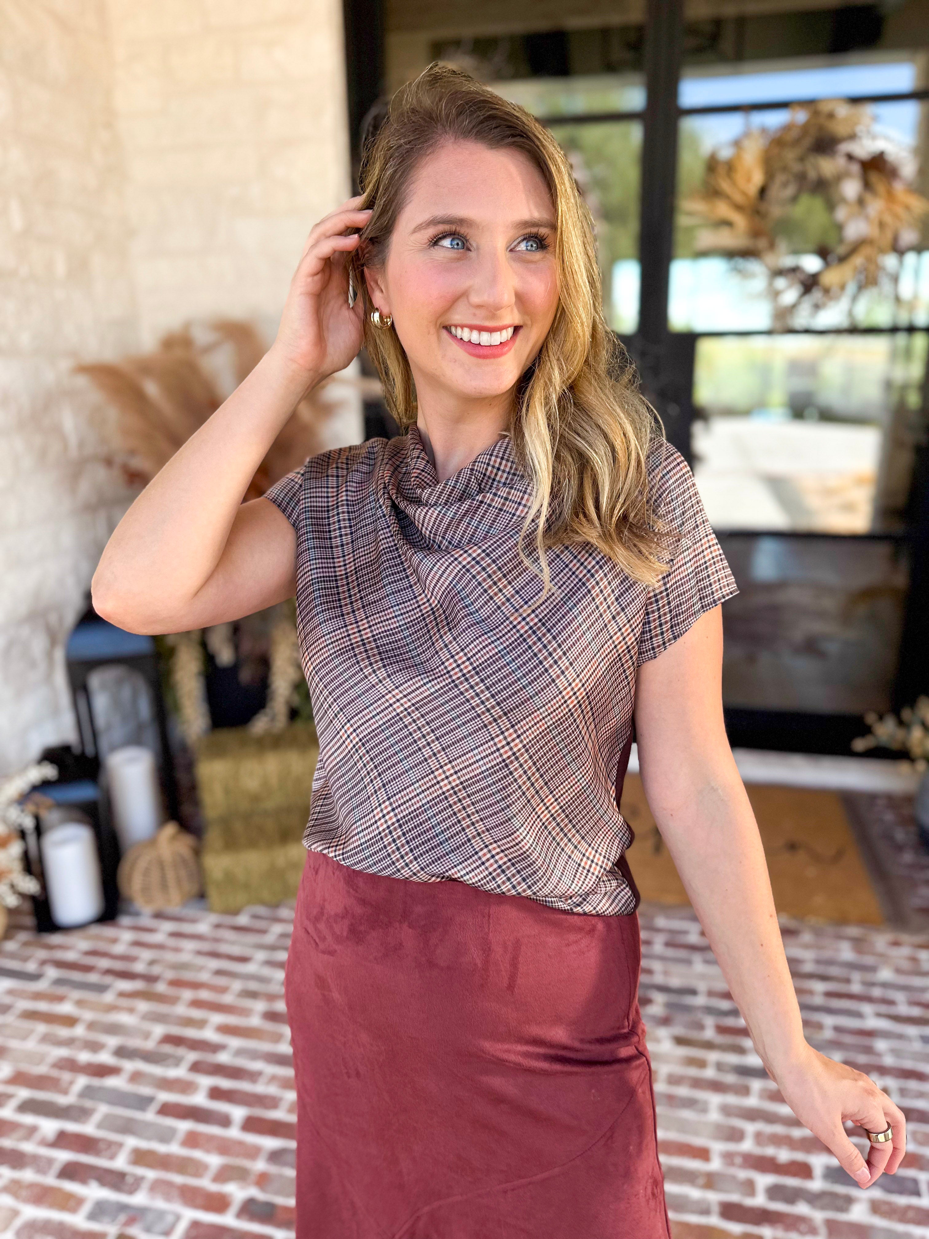 Current Air - The Social Hour Blouse-200 Fashion Blouses-CURRENT AIR CLOTHING-July & June Women's Fashion Boutique Located in San Antonio, Texas