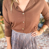 The Forever Favorite Cardigan - Brown-230 Sweaters/Cardis-SKIES ARE BLUE-July & June Women's Fashion Boutique Located in San Antonio, Texas