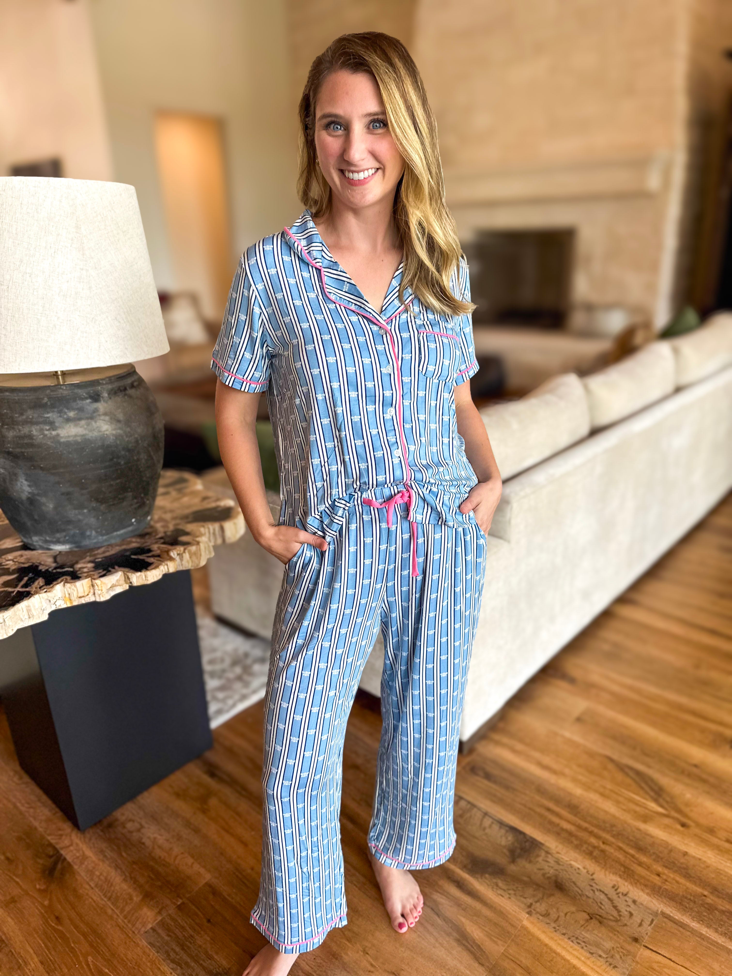 Mary Square - Queen's Keep PJ Pant Set-300 Athleisure/Lounge-MARY SQUARE-July & June Women's Fashion Boutique Located in San Antonio, Texas