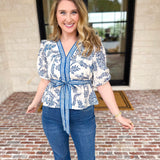 Coastal Cutie Blouse-200 Fashion Blouses-POLOGRAM-July & June Women's Fashion Boutique Located in San Antonio, Texas