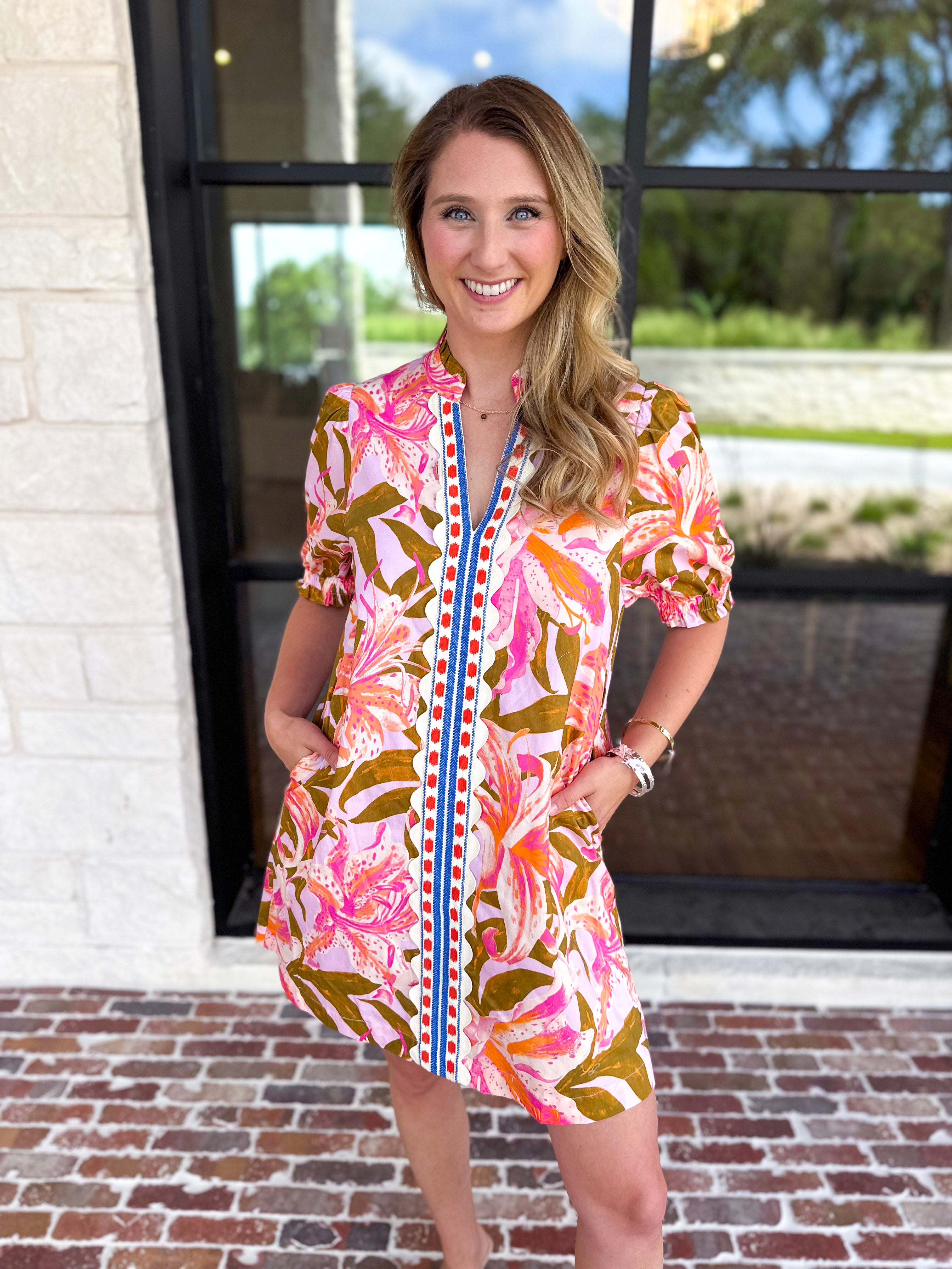 THML - Graceful Bloom Mini Dress-510 Mini-THML-July & June Women's Fashion Boutique Located in San Antonio, Texas