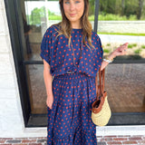 Darling in Dots Set - Navy & Rust-500 Midi-ENTRO-July & June Women's Fashion Boutique Located in San Antonio, Texas