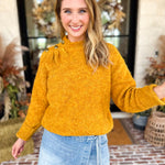 Liverpool - Golden Harvest Mock Neck Sweater-230 Sweaters/Cardis-LIVERPOOL JEANS COMPANY-July & June Women's Fashion Boutique Located in San Antonio, Texas