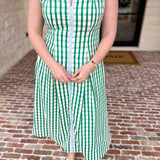THML - Spring Gingham Midi Dress-500 Midi-THML-July & June Women's Fashion Boutique Located in San Antonio, Texas