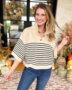 Cozy Weekend Sweater Top - Cream-230 Sweaters/Cardis-ENTRO-July & June Women's Fashion Boutique Located in San Antonio, Texas