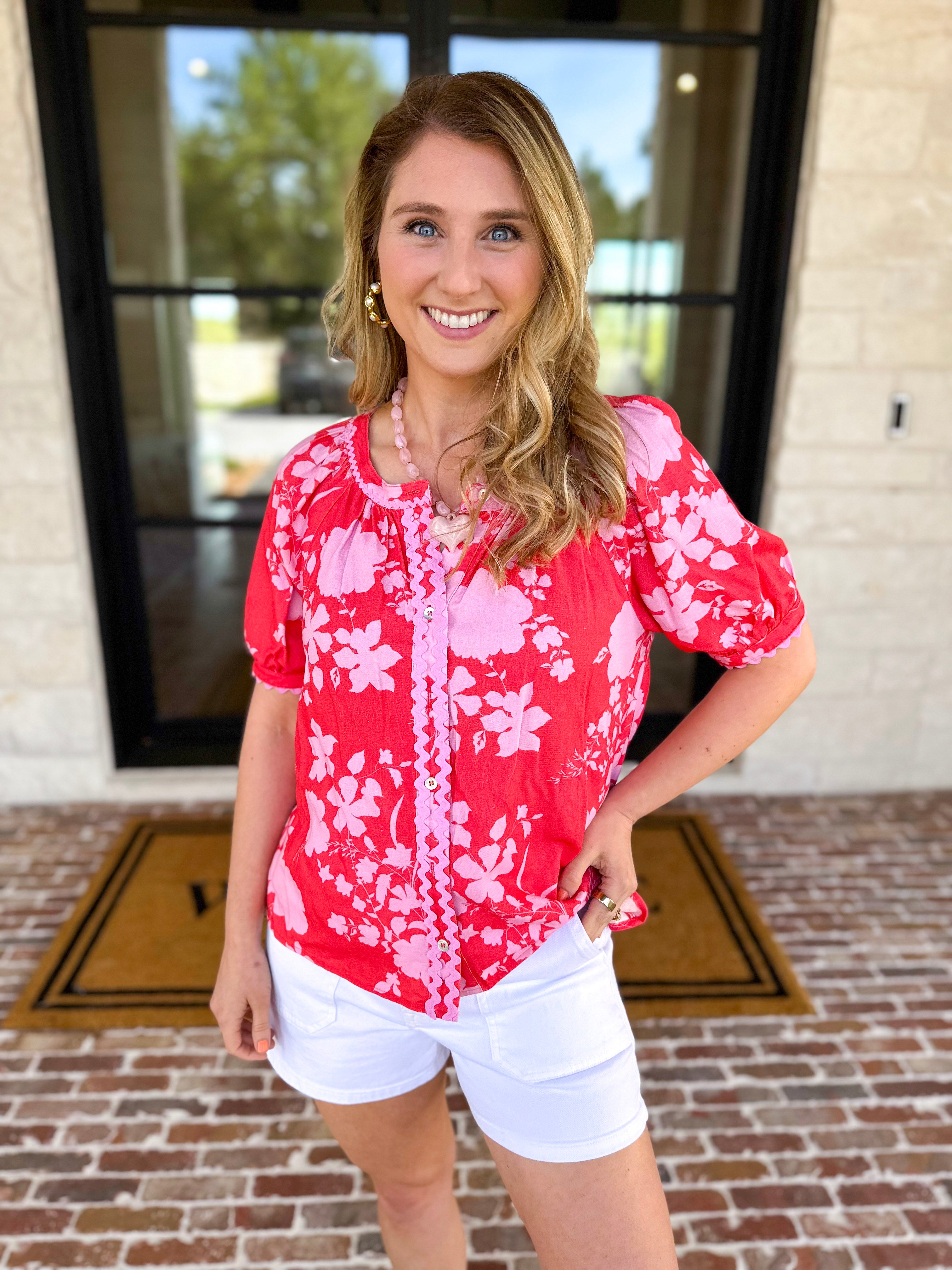 The Colorful in Confidence Blouse-200 Fashion Blouses-FATE-July & June Women's Fashion Boutique Located in San Antonio, Texas